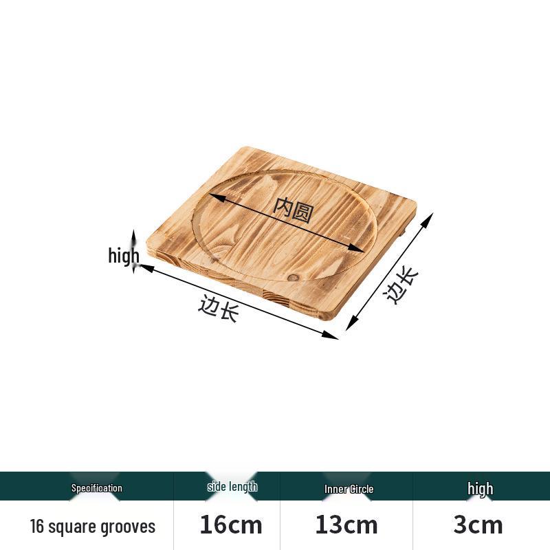 Heat-Resistant Wood Mat for Clay Pots and Stone Bowls – Anti-Scald, High-Temperature Insulation for Teppanyaki and Casserole Dishes