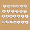 New S925 Sterling Silver Initial Alphabet Heart Connector Letter Charms for Permanent Jewelry Making