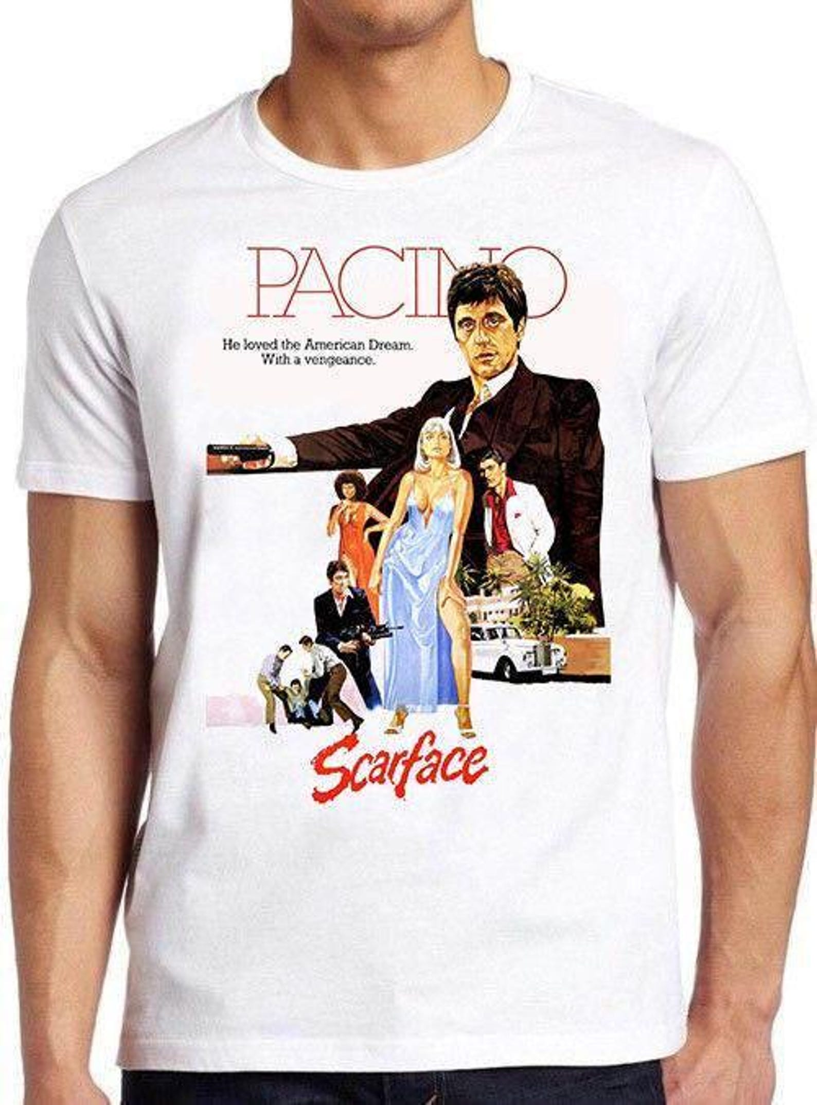 Scarface Film T Shirt B323 Retro Cool Gift Tee S