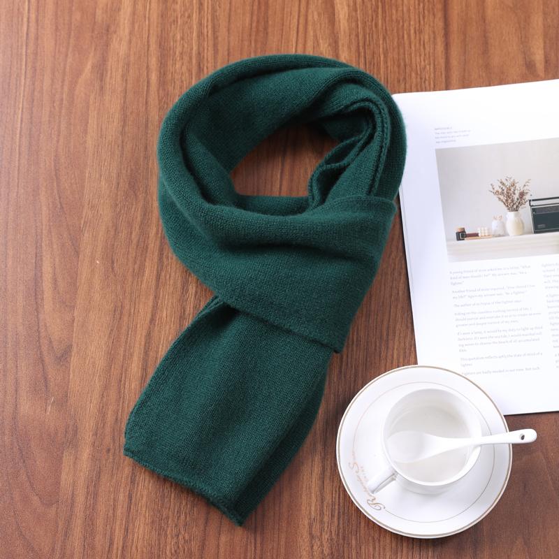 2025 Winter New Fashion Solid Color Cahsmere Scarf Women Outdoor Keep Warm Soft Men Solid Color Wool Knitted Long Scarves 160*26