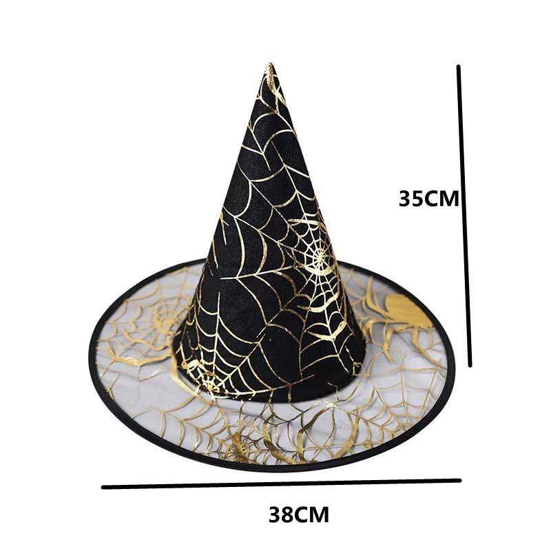 Halloween Hat Children Adult Masquerade Dress Up Magician Bronzing Spider Hat Halloween Party Witch Hat Favor