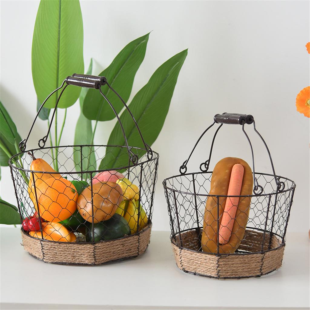 Elegant Farmhouses Fruit Basket with Removable Banana Holder Accessory for Kitchen and Dining Table Storage Solution