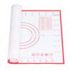 Baking Mat Silicone Non Slip Heat Resistant Dough Mat with Scale for Home Kitchen 29x26cmRed