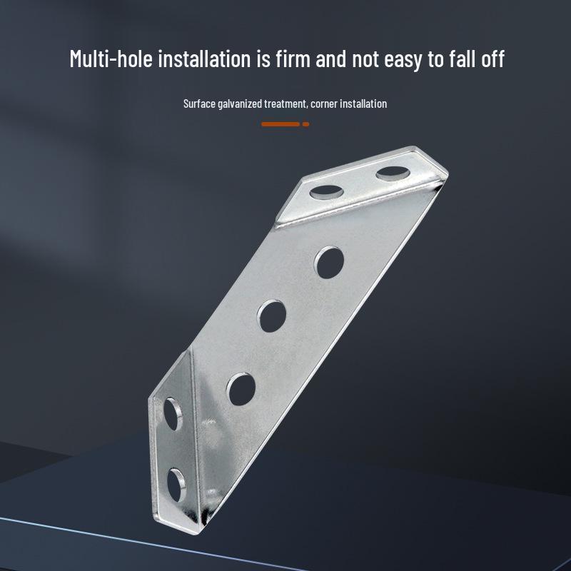 Thickened 90-Degree Three-Sided Angle Iron Connector Bracket