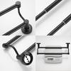Bathroom Retractable Towel Double Bar Black, Chrome Towel Rack Extended Drying Towel Hanging Bar Gold, Nickel EL81024D