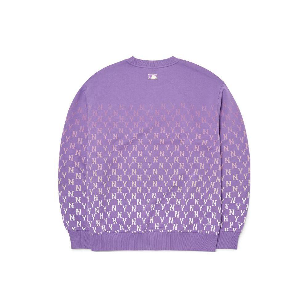 MLB Basic Logo New York Yankees Gradient Print Pullover Long Sleeve Sweatshirt Unisex sweatshirt Purple 3AMTM1024-50LDD