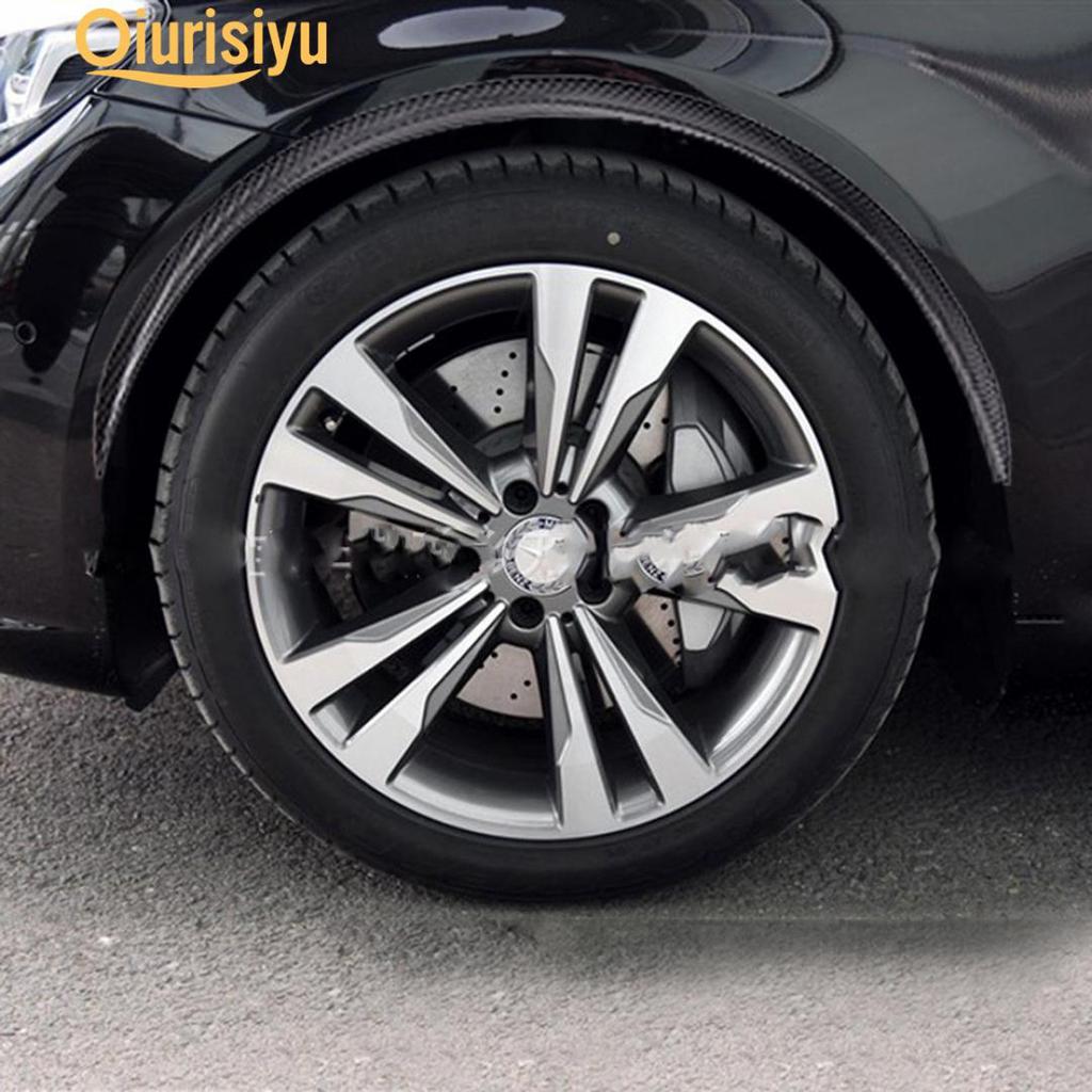 2PCS Carbon Fiber Strip Wheel Eyebrow Bumper Reflective Trim Sticker – Yellow/Black