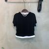 C S In The Room Layered Ruffled ShorT Sleeve T ShirT 4 ColorS