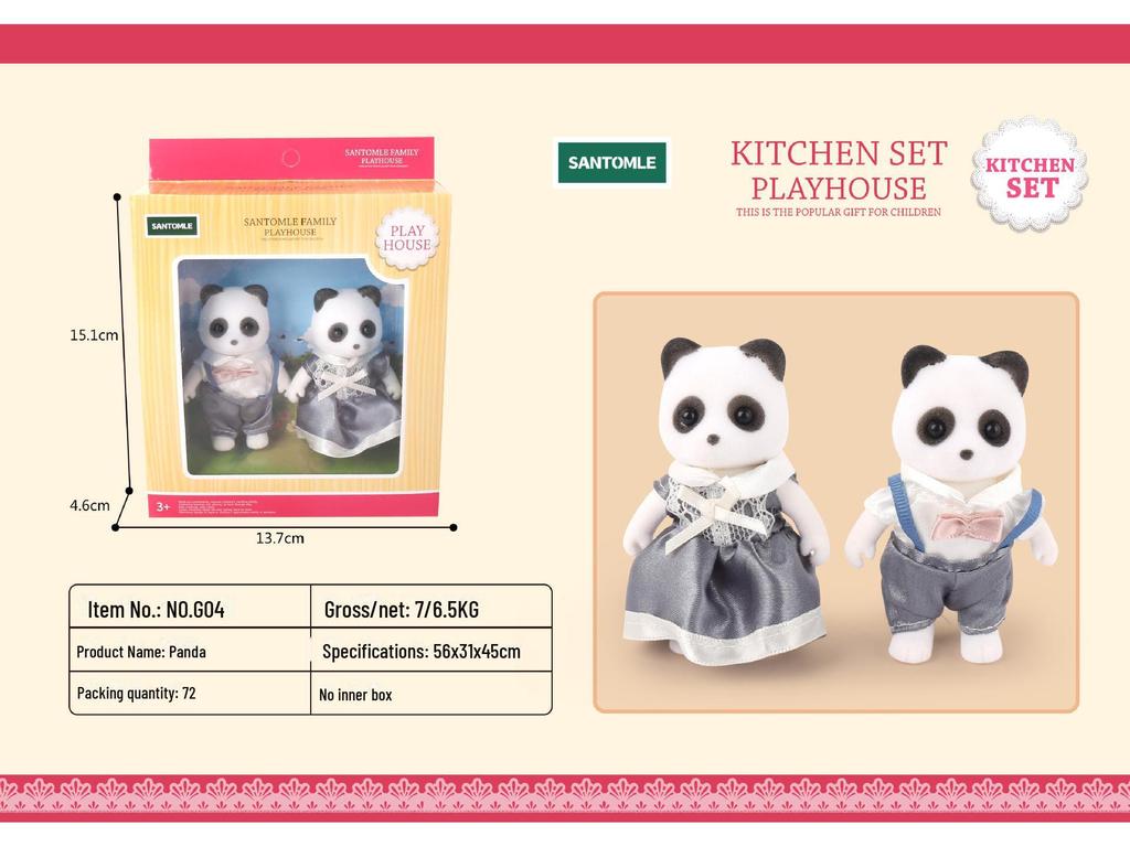 Senbel Mini Rabbit Doll Clothes Accessories for Children's Play House Set