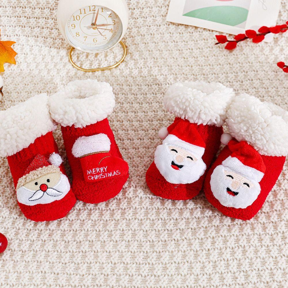 Anti Slip Newborn Floor Sock Soft New Year Toddler Socks Christmas Baby Socks  0-3 Years