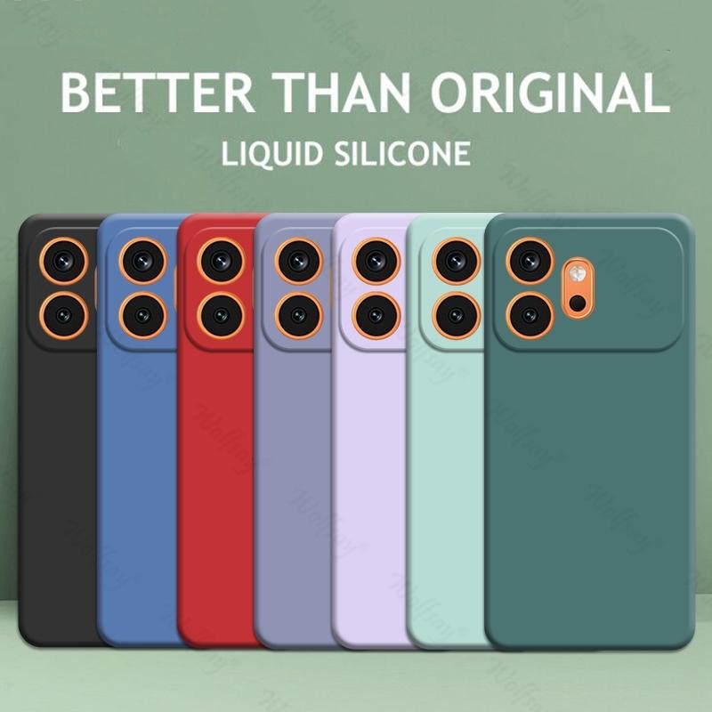 For Honor 600 Case Liquid Silicone Plain Rubber Honor 600 Cover TPU Anti-fall Phone Protector Cover Honor 600 Pro Case