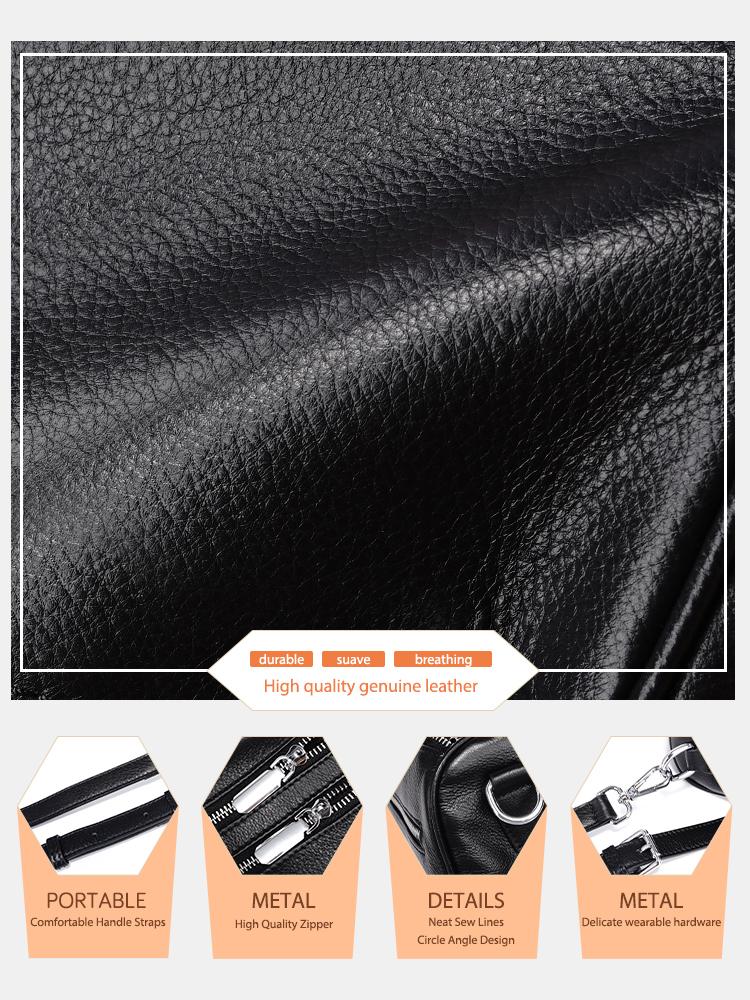 Zency Sac à bandoulière décontracté en cuir souple pour femme Poches à double fermeture éclair Petit sac d'été à porter sous l'aisselle Bandoulière