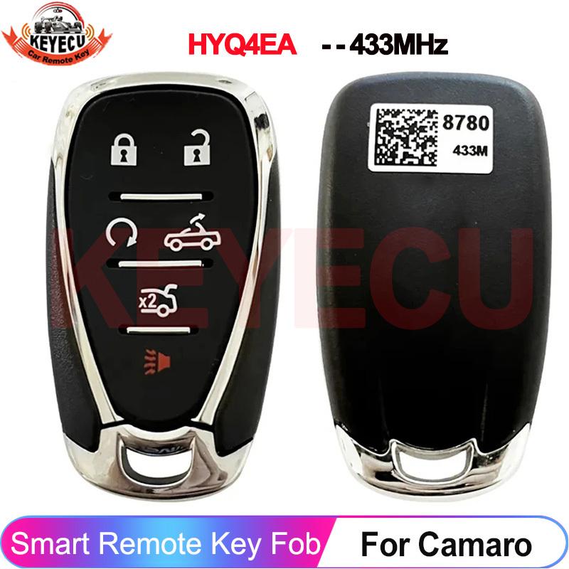 KEYECU Genuine For Chevrolet Camaro 2016 2017 2018 2019 2020 HYQ4EA 433MHz Remote Fob ID46 Chip Smart Key Card P/N: 13508780 Aftermarket KEY