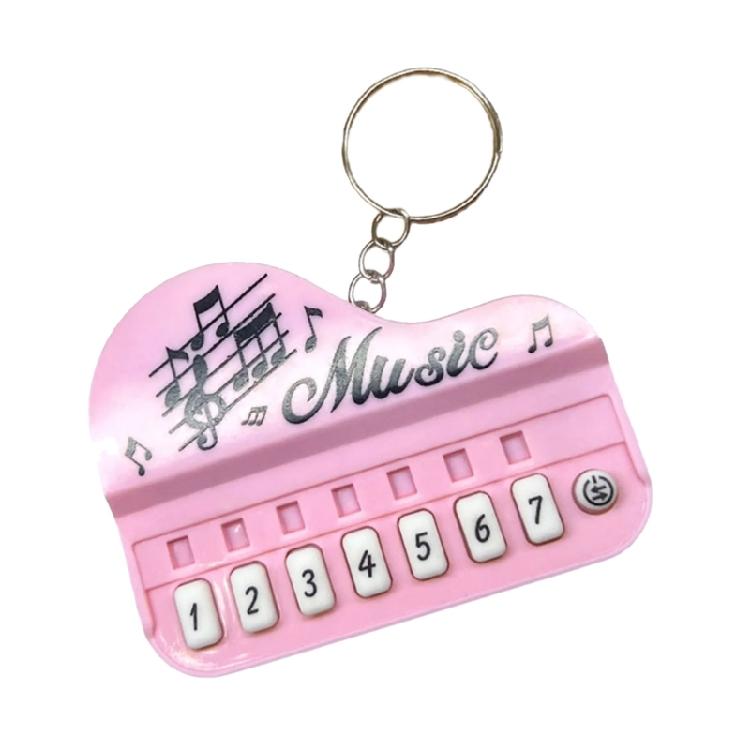 Pocket Sized Electronic Piano Keychain Toy With Multicolor Illuminated Keys Portable Music Learning Device For Children