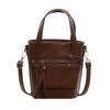 Leder PU Umhänge-Schultertasche für Damen rotwein Taschen für Damen vielseitige Schultertaschen Vintage-Textur modisch pendelnd neu