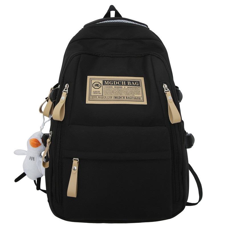 Backpack Simple Female College Student School Bag College Trend Junior High School Couple High School Student Backpack