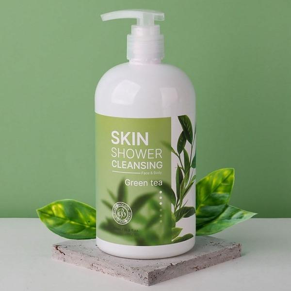Skin Moisturizing, Soft Foaming Cleansing Foam 500ml Green Tea (WB70C11)