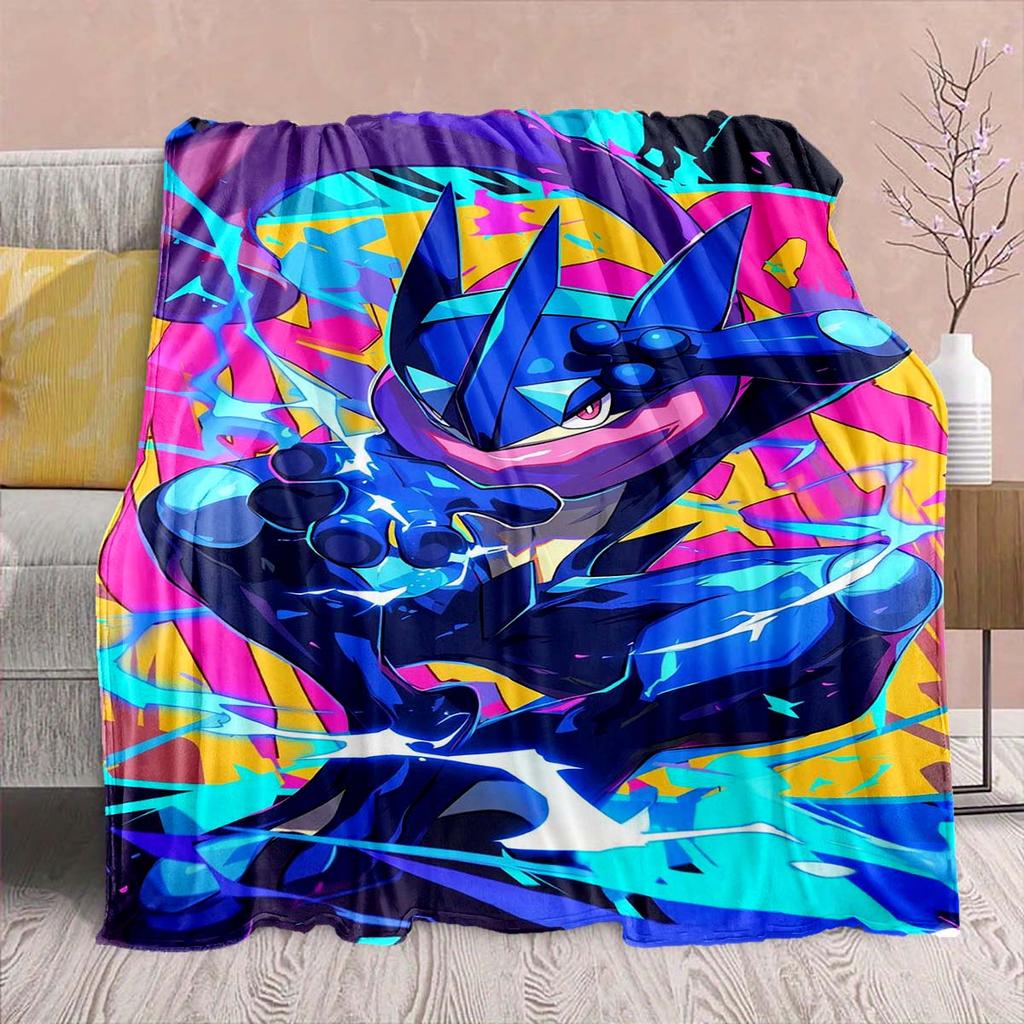 Pokémon Anime Flannel Blanket - Soft Warm Perfect for Sofa, Bedding Camping Travel Office Home Decor -QJY