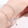 Clavicle Chain Silver Bowknot Necklace Jewelry Accessories Simple Pendant Chain  Girls/Women