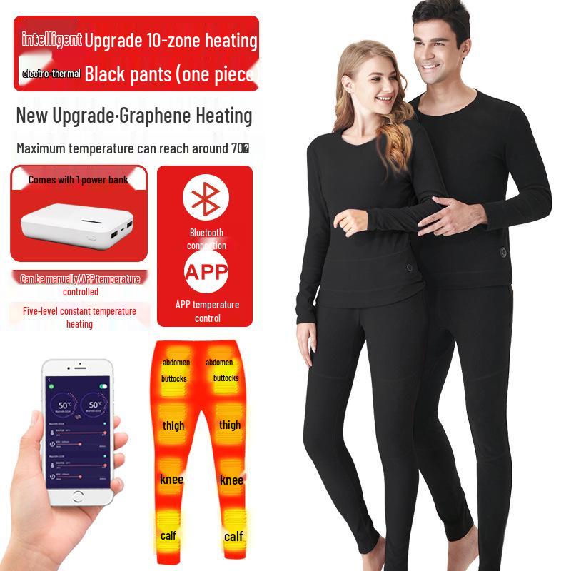 Winter Graphen USB Beheiztes Unterwäsche-Set für Herren & Damen: Intelligente elektrische Wärmekleidung