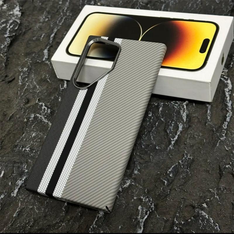 Luxury Carbon Fiber Wireless Charging Magsafe Case for Samsung Galaxy S25 S23 S24 S22Ultra Plus Alloy Lens Protection Hard Cover