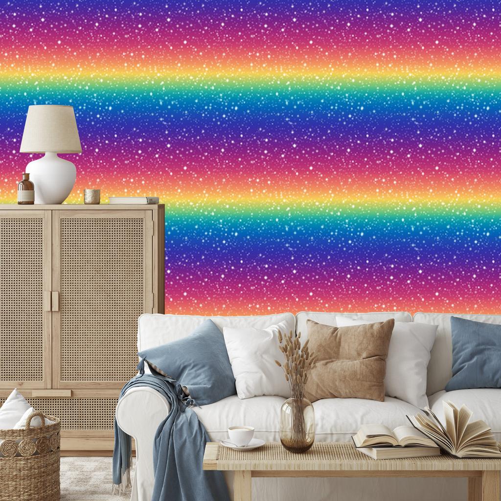 Blue, violet and purple glitter wallpaper for living room and bedroom 50x1000