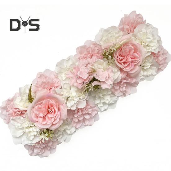 

Искусственные цветы, комбинированные искусственные цветы в рядах, реалистичные искусственные шелковые цветы с задней рамкой для самостоятельного изготовления свадебной арки, декора для вечеринки светло-розовый