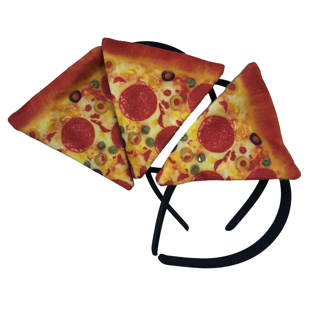 Carnival Pizza Headband Christmas Carnival Decoration Fast Food Headband Adult Carnival Headband Party Festive Hairband