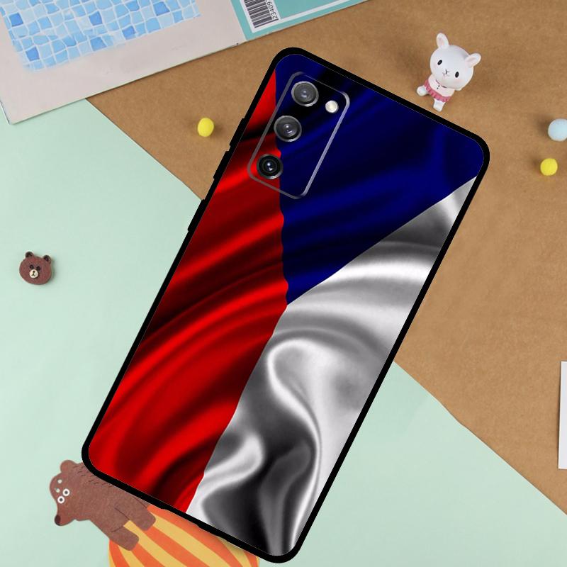 Czech Republic Flag Soft Case For Samsung Galaxy S25 Ultra S9 S10 S20 S21 S22 S23 S24 Plus S24 FE Funda Cover