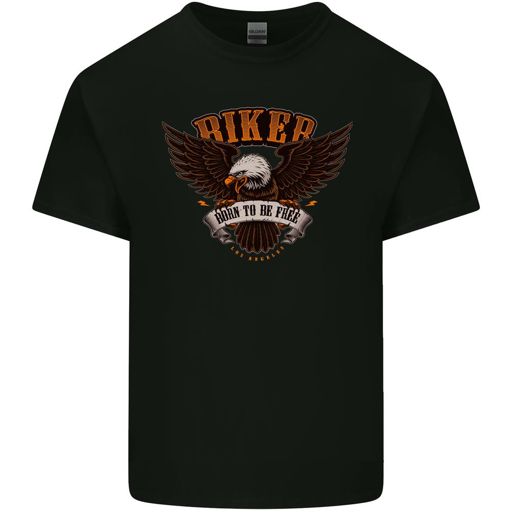 Biker Born to Be Free Motorbike Motorcycle Kids T-shirt Boys Girls XL
