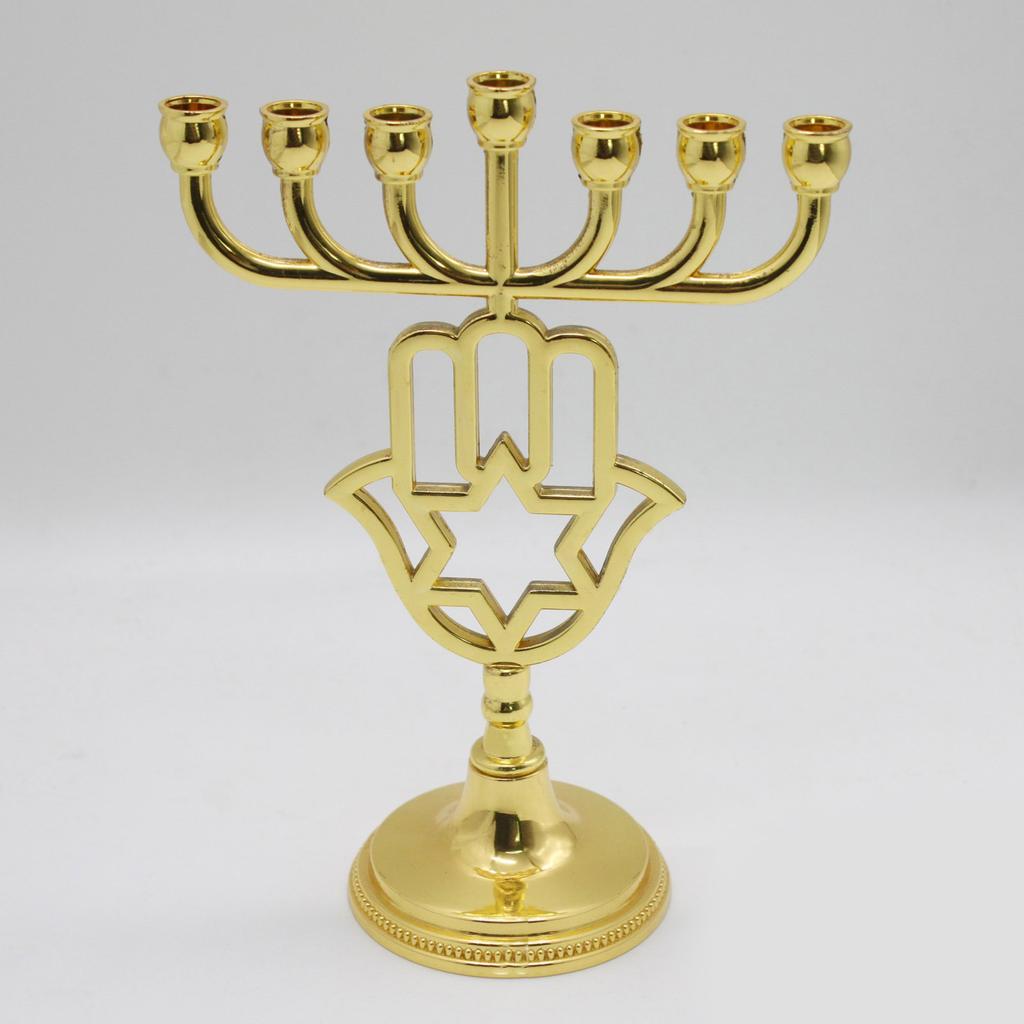 Modern 7Branch Candle Holder Hanukkah Menorah Candlestick Table Centerpiece Multifunctional Home Accent Ornaments