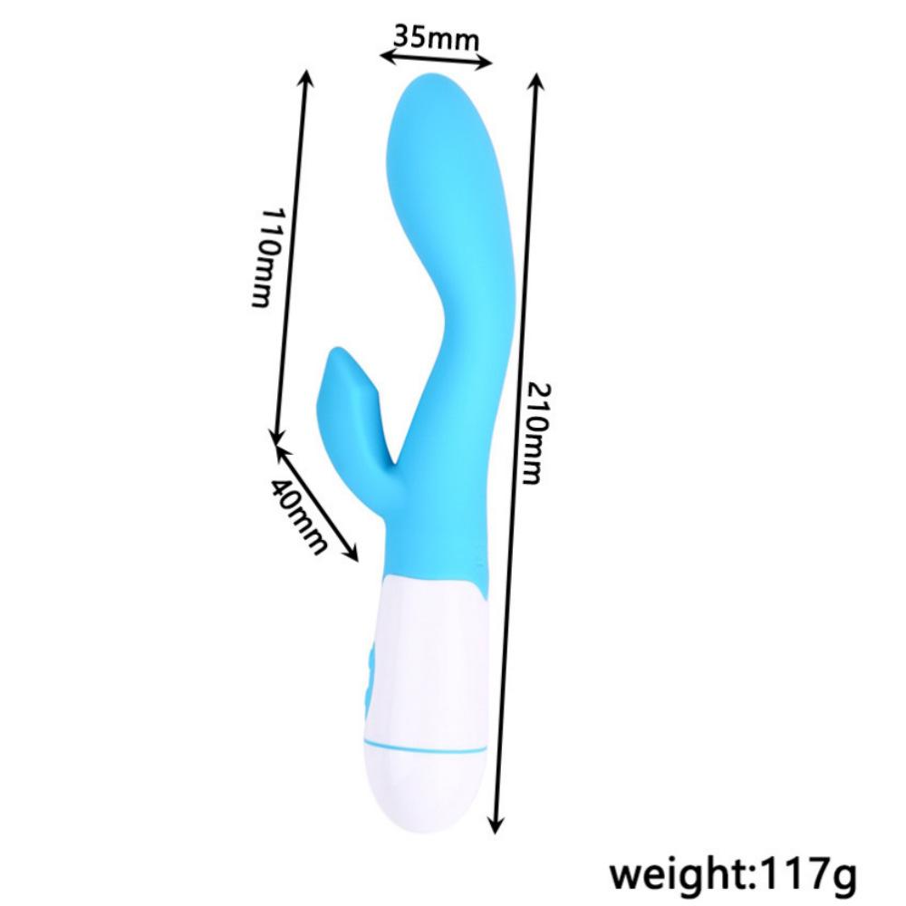 Dual-Action Silicone Vibrator with Variable Frequencies for G-Spot and Massage Stimulation