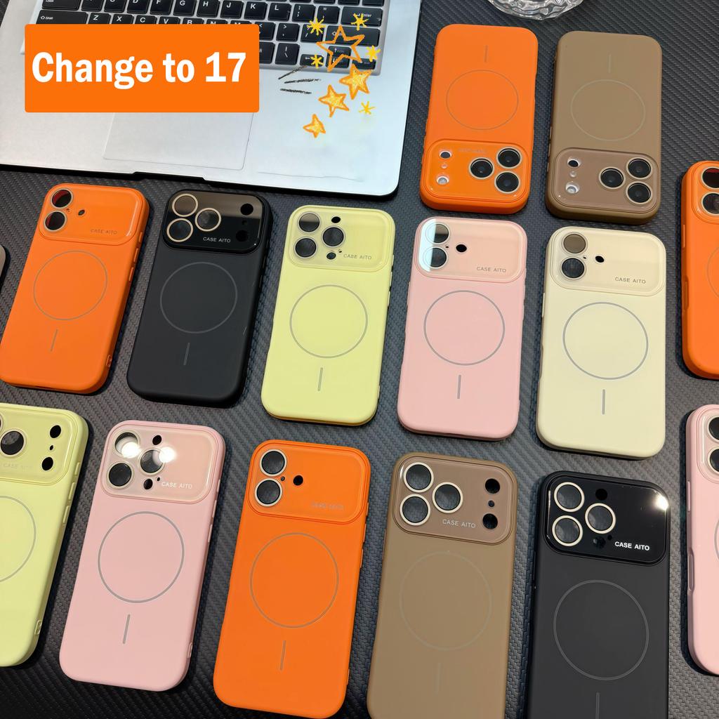 Liquid Silicone For Magsafe Case For iPhone 17 Air 16 15 14 12 13 Pro Max Camera Protection Shockproof Soft Matte Magnetic Cover
