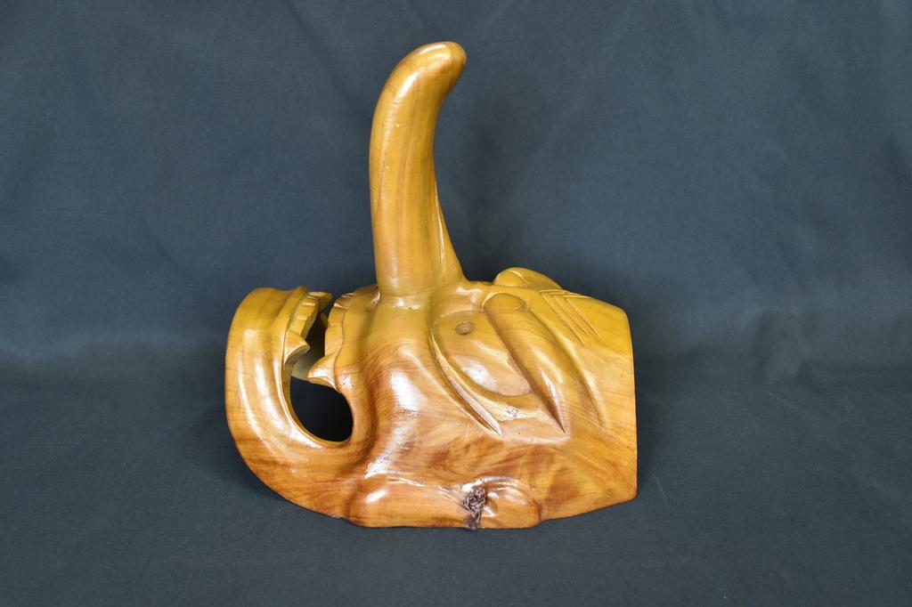 Vintage Traditional Japanese Tengu Mask for Noh / Bicchu Kagura Wall Decor