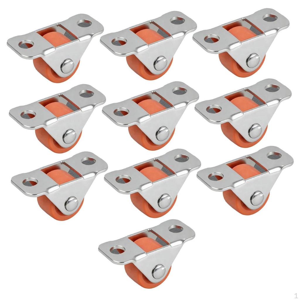 10Pcs Wheels with Screws Direction for Drawer Cabinet Trundle