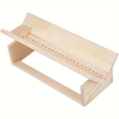 1PC Wood Bookbinding Punching Cradle with Piercing Guide, Book Binding Tool Hand Account Binding Kit for Book Lover