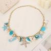 Gold Color Chain Ocean Theme Necklace Shell Women Necklace Seahorse Starfish Pendant  Gift Party