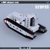WW1 Military Series Vehicles Building Blocks Artillery Howitzer Soldier Figures Accessories British Italian Field Gun Bricks Toy