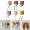 Soft Cat Ear Baby Beanies Cap Infant Ear Protections Hat Cartoon Warm Bonnet Shower Gift Photo Props for Boys and Girl