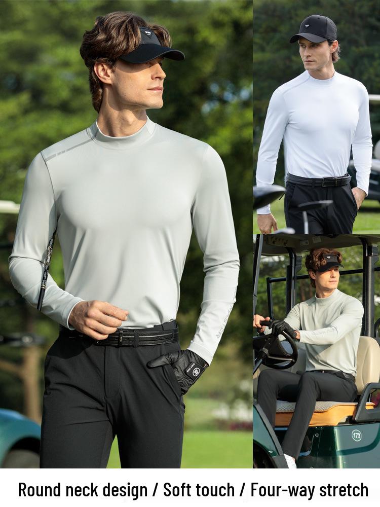 PGM2026 Men's Long Sleeve Golf Base Layer - Stretchable, Soft Spring/Summer Top