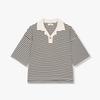 STripe Collar PoinT T shirT  9175322999cT 