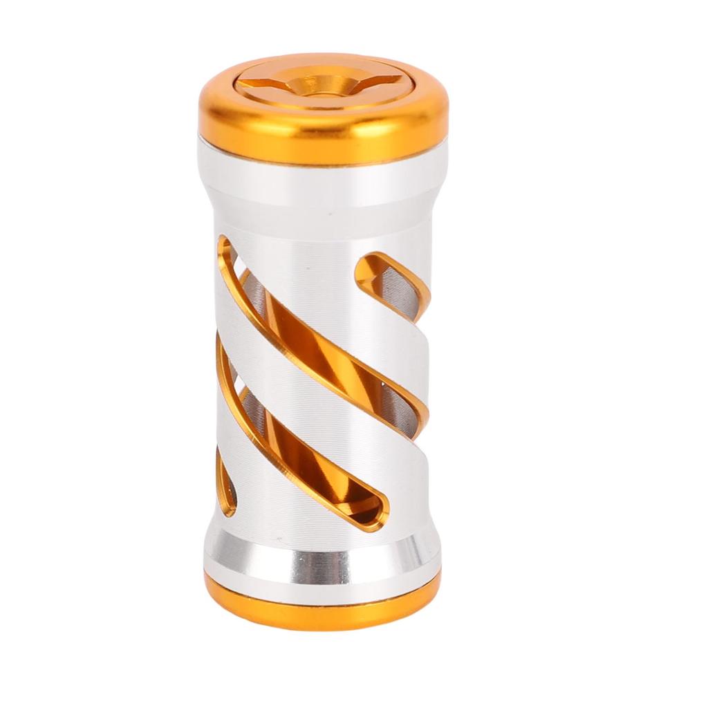 Fishing Reel Handle Knob Alloy Lightweight Wear Resist Spiral Pattern Reel Handle Grip Ball Silver Gold