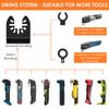 20/12Pcs Oscillating Saw Blade Bi-Metal Multi Tools Blades Sharp Wear Resistant Cutter Blade for Wood Metal Fast Cutting Blade