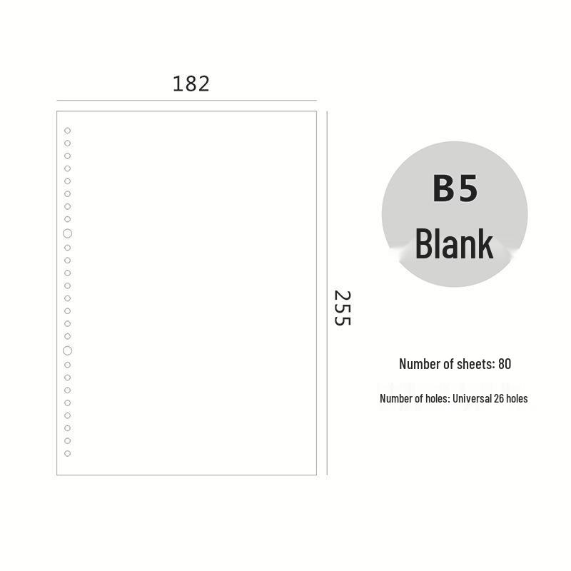 7-inch A6 B5 Loose-leaf Notebook A5 Notepad Replacement Pages