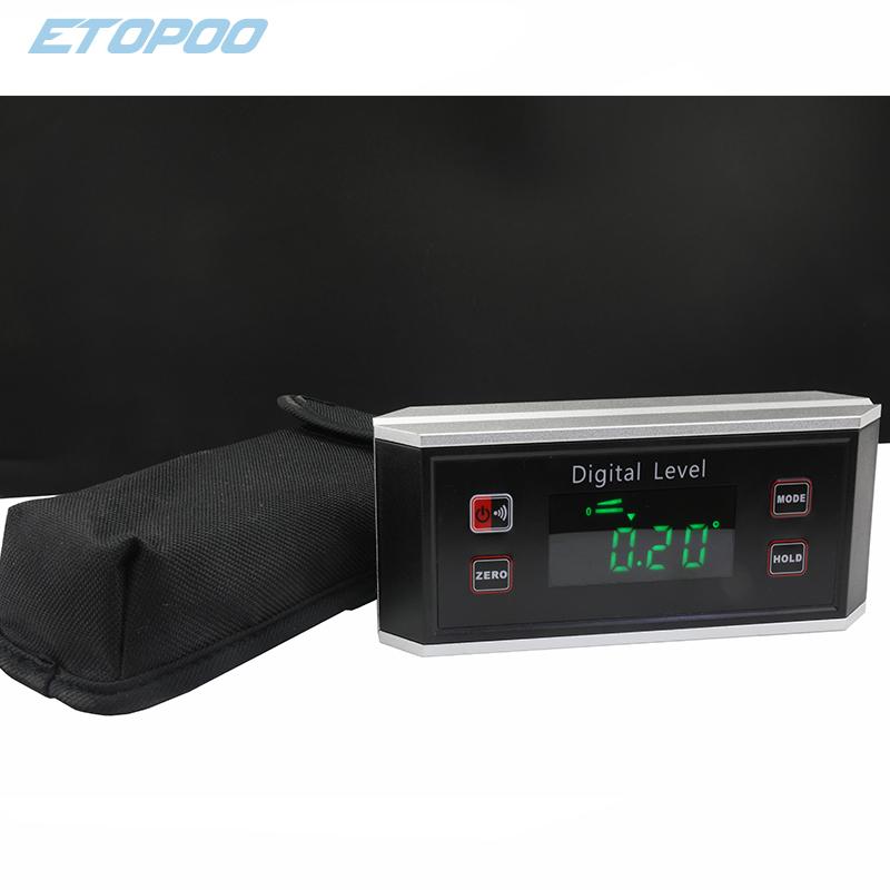 IP65 Digital LCD Protractor Angle Finder Level Inclinometer Magnetic V-Groove 0~360degree Inclinometer Level Box with Magnet