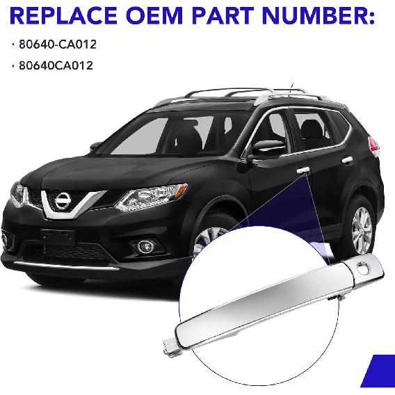 Driver Side Front Left Exterior Door Handle Compatible With Nissan Rogue 2010-2015, Nissan Murano 2003-2007,Infiniti FX35 FX45 2003-2008 Replace OE#