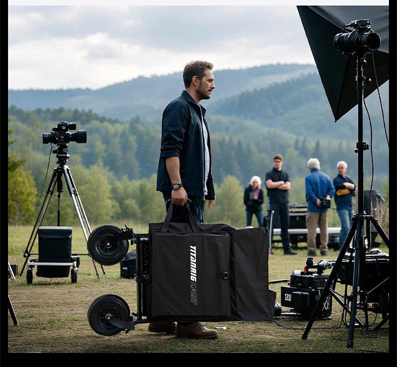 Outdoor Folding Photography Equipment Storage Cart