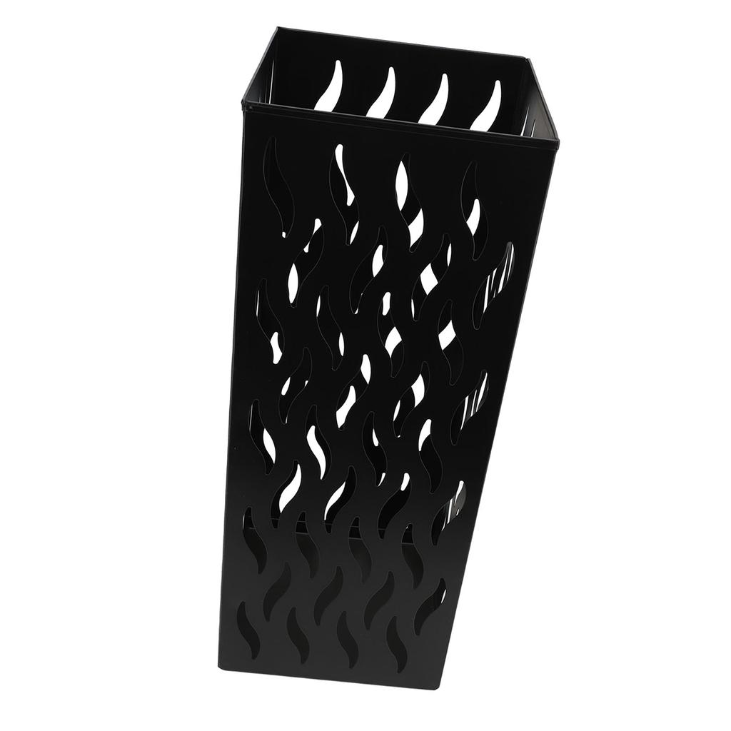 Entryway Umbrella Stand Fashionable Metal Storage Bucket Indoor Rain Umbrella Organizer for Home and Office Black