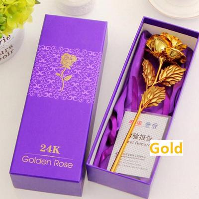 NEW Gold Foil Plated Rose Home Decoration Artificial Flower Christamas Gifts Valentines Day