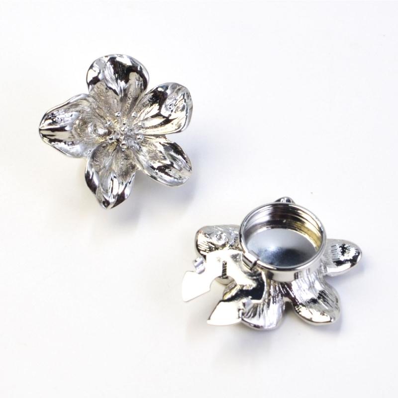 Flower Button Covers for Women Metal Cufflinks Blouses Shirt Decorative Clips Buttons Jewelry No Sewing Buttons Gift